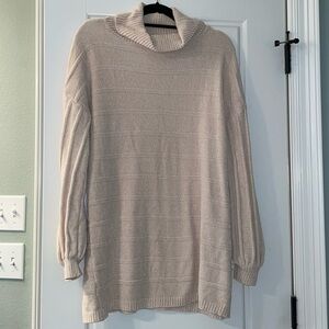 Turtle neck sweater dress